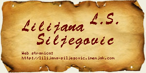 Lilijana Šiljegović vizit kartica